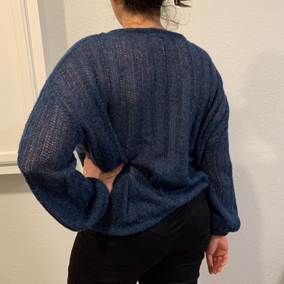 Free People blue sweater - Picture 7 of 9